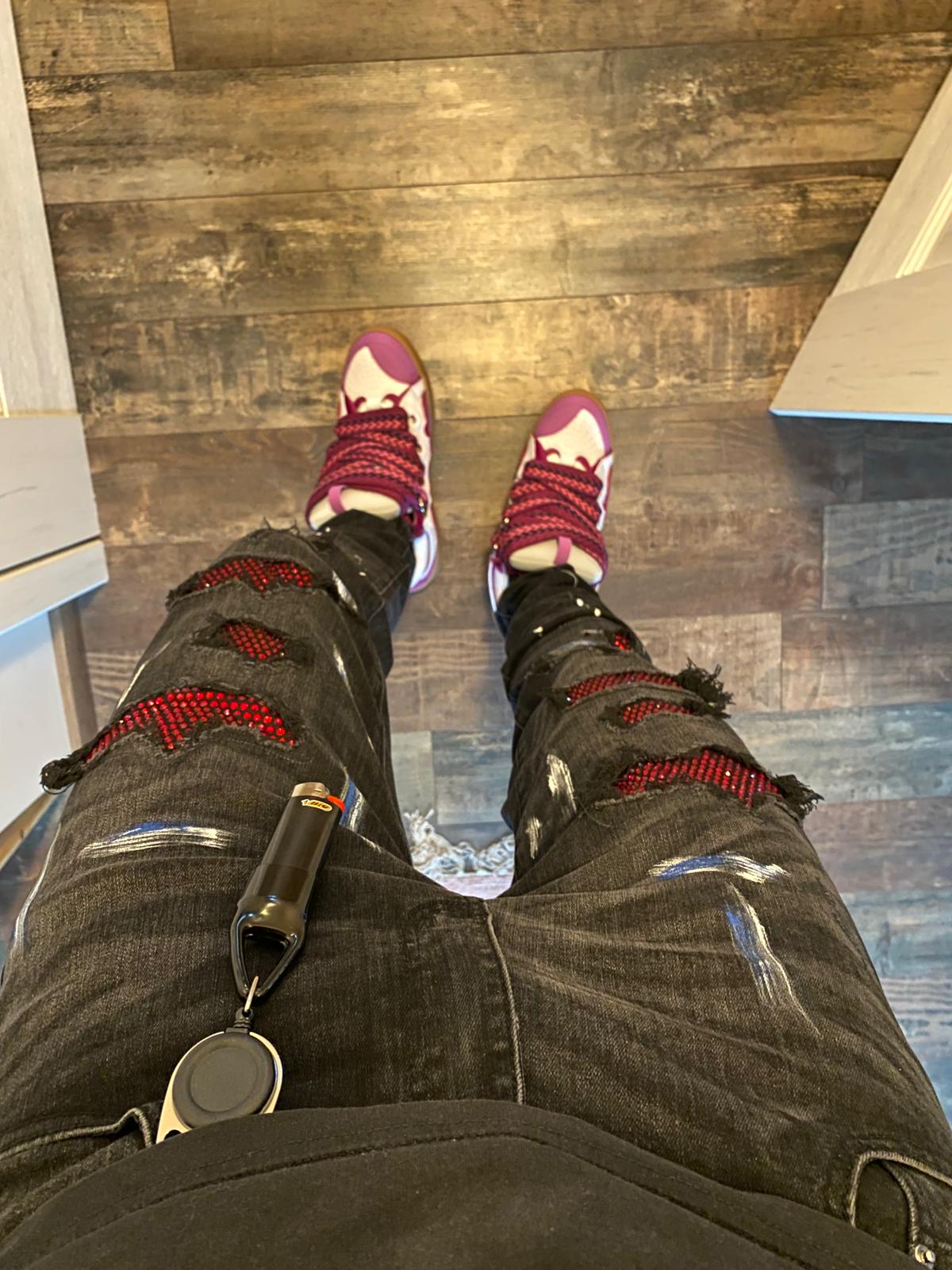 Red Crystal Denim