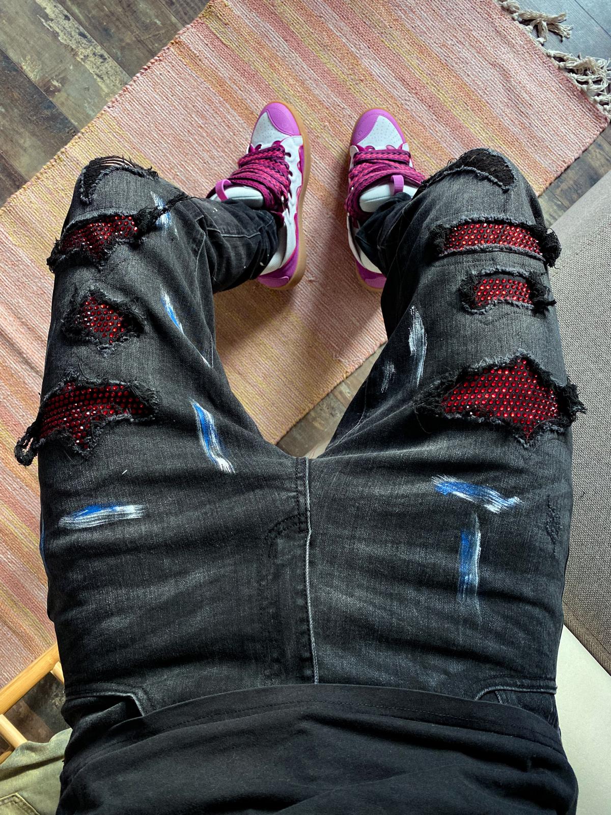 Red Crystal Denim