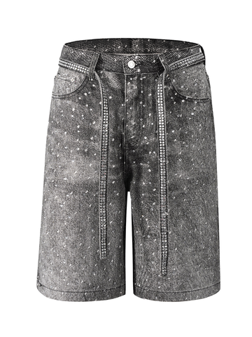 Rhinestone Denim Shorts